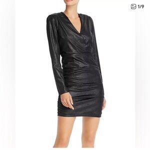 Likely Black Ruched Mini Dress